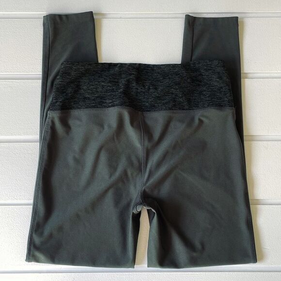 Vogo Athletica Women's Olive Mid-Rise Heather Waist Workout Leggings Size Small - Picture 2 of 4